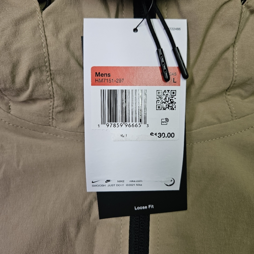 Nike Tech Windrunner Woven Jacket Hoodie Parachute Beige HM7151-297 Men's Size L - Picture 3 of 10